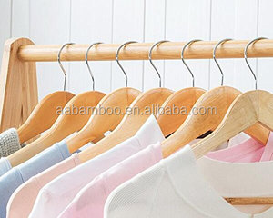 Bamboo Clothes <strong>Hanging</strong> Wooden <strong>Coat</strong> Hanger Rack <strong>Stand</strong> with Shelf - Product Image 3