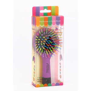 Nouvelle mode personnalisée coussin en caoutchouc et brosse à cheveux démêlante à poils colorés avec miroir pour enfants et adolescents, 2023 - Product Image 5