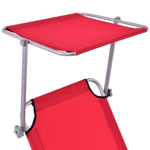 Portable Folding Camping Bed Sun Lounger Outdoor Patio Lounge <strong>Recliner</strong> <strong>Garden</strong> Chair <strong>Recliner</strong> with Sunshade Canopy - Product Image 5