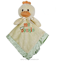 Jouet en peluche de poulet mignon, couverture de sécurité en peluche douce et doudou apaisant pour bébés et enfants, technique de tissage pour les hôtels
