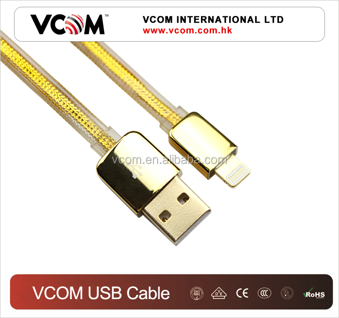 Золотой 8pin Мобильный Телефон USB Кабель Нейлон Плетеный кабель МФО usb-кабель Для