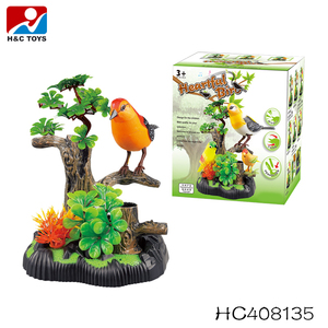 Jouets de perroquet parlant électriques en plastique amusants avec commande vocale et deux petits oiseaux HC408109 - Product Image 4