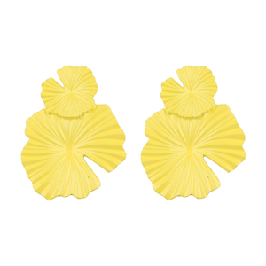 Kaimei nuevos productos 2018 de joyería de imitación en forma de Ronda pendientes geométrico paintrd metal flor pendientes de declaración - Product Image 4