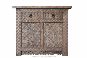 סיני עתיק ganu מגולף עץ מלא טבעי ארון - Product Image 2