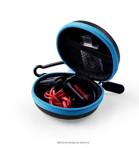 高品质圆形携带耳机盒便携式保护防震硬存储EVA耳机盒