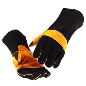 Guantes de soldadura de cuero dividido de vaca de doble palma para soldador, guantes de trabajo de seguridad Industrial, guantes de soldadura de seguridad para el trabajo - Product Image 4