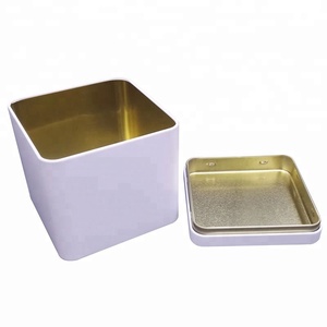 Caja de Té Cuadrada Metálica <span class=keywords><strong>con</strong></span> <span class=keywords><strong>Tapa</strong></span> Insertable, 98x98x98mm, Reciclable, Personalizable, de Grado Alimenticio, para Empaque de Hojas de Té, Uso como Regalo - Product Image 5