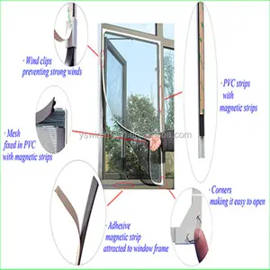 थोक चुंबकीय खिड़की जाल स्क्रीन-तह चुंबकीय शीसे रेशा तार जाल स्क्रीन खिड़की मच्छर शुद्ध खिड़की स्क्रीन