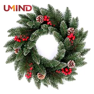 UMIND Vente en gros Prix d'usine Guirlande <span class=keywords><strong>de</strong></span> Noë<span class=keywords><strong>l</strong></span> artificielle en PVC décorée <span class=keywords><strong>de</strong></span> Noë<span class=keywords><strong>l</strong></span> <span class=keywords><strong>pour</strong></span> la décoration intérieure et extérieure - Product Image 1