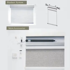 Blackout Cassette Roller Blinds Electric Automatic Wifi Blackout Roller Blinds With Cassette