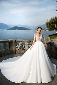 ON3055 Nouvelle <span class=keywords><strong>robe</strong></span> <span class=keywords><strong>de</strong></span> <span class=keywords><strong>mariée</strong></span> en dentelle à manches longues <span class=keywords><strong>Robe</strong></span> <span class=keywords><strong>de</strong></span> <span class=keywords><strong>mariée</strong></span> en satin traîne cathédrale Vintage Vestido <span class=keywords><strong>De</strong></span> Noiva Renda <span class=keywords><strong>Boutique</strong></span> en ligne - Product Image 5