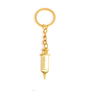 Portachiavi a Forma di Siringa e Stetoscopio, 2 Stili, Metallo Dorato, Accessori Medici, Portachiavi <span class=keywords><strong>per</strong></span> Dottori e <span class=keywords><strong>Infermieri</strong></span>, Gioielli, Regalo di Laurea - Product Image 3