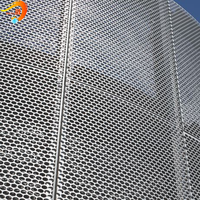 Revêtement de façade moderne, murs-rideaux en acier inoxydable perforé avec un design traditionnel, revêtement en poudre et assemblage facile