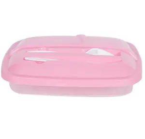 Factory Outlet BPA Free Retain Freshness Plastic Lunch Bento Box 3 Compartment With Spoon And Fork Logo Customized