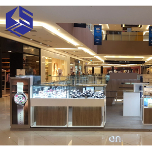 Commercio all'ingrosso chiosco di vetro <span class=keywords><strong>Design</strong></span> orologio in legno Display banconi vetrina per il centro commerciale - Product Image 2