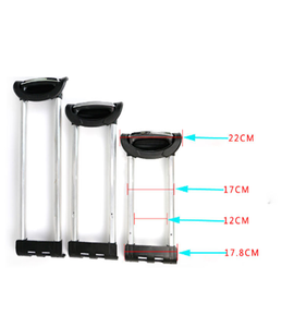 Maniglia Telescopica Estraibile GUGULUZA in <span class=keywords><strong>Plastica</strong></span> e Lega di Alluminio, Bianco Argento e Nero, Ricambio per Valigie - Product Image 5