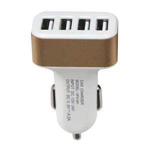 Cargador de coche de teléfono móvil de batería inalámbrica USB de 4 puertos Quick 3,0