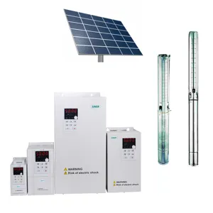 Bomba de água solar sincr, 1.5kw 2hp 1500w bomba de água de energia solar com fluxo de água 1-10 m3/h para borehole well profundo