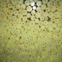 Tube en caoutchouc PU durcissant, fabricant chinois en polyuréthane, couleur jaune clair, diamètre de 100mm, vente en gros