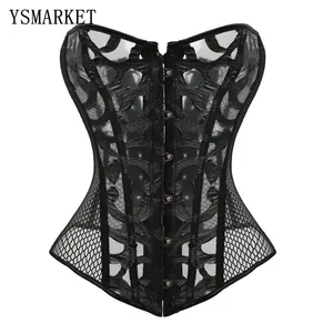 Las mujeres entrenador corsés Steampunk Underbust Lencería corsé y Bustiers Sexy ropa interior E224