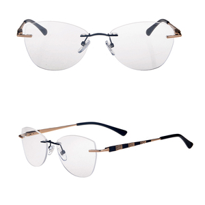 Lunettes de mode en métal <span class=keywords><strong>pas</strong></span> <span class=keywords><strong>cher</strong></span> flex cercle optique cadres or - Product Image 2