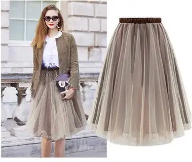 Western New fashion design ladies skirts organza woman bubble skirt