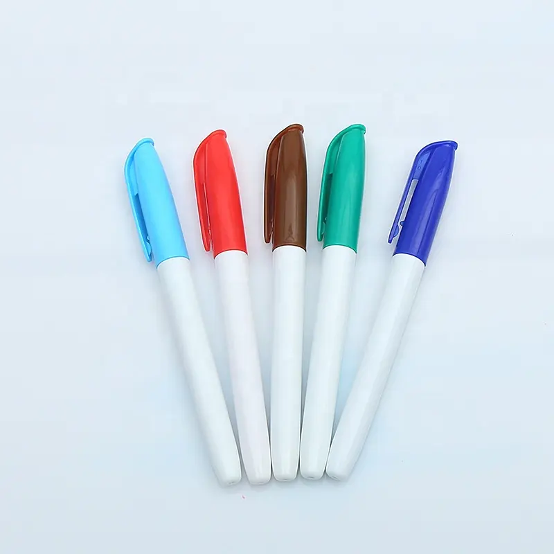 Eco-firendly PP חומר חדש 12 צבע מרקר עט סימן עט מותאם אישית סימן עט