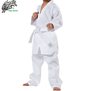 Uniformes de Taekwondo con Logotipo Personalizado en la Parte Delantera para Adultos Unisex Duraderos de Poliéster/Algodón Ligeros - Product Image 5
