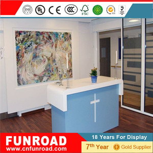 Mostrador <span class=keywords><strong>de</strong></span> recepcion o cajero para tiendas <span class=keywords><strong>de</strong></span> mult uso con MDF pintura hornada - Product Image 3