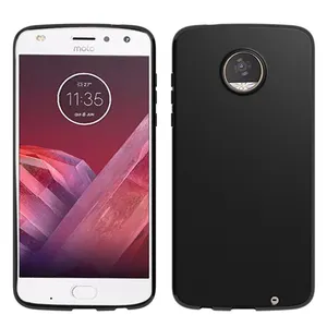 For motorola moto z2 play tpu gel case black plain,soft flexible case for moto z2 play cover