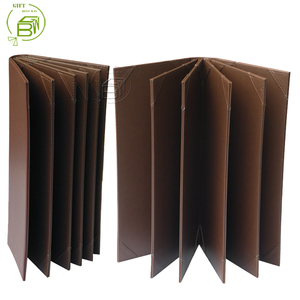 उच्च गुणवत्ता 6 पैनलों = 10 विचार पु चमड़े नई शैली मेनू कवर - Product Image 4