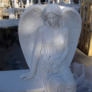 Ángel <span class=keywords><strong>de</strong></span> Cementerio Sentado <span class=keywords><strong>de</strong></span> Tamaño Real en Oferta, Estatua <span class=keywords><strong>de</strong></span> Ángel <span class=keywords><strong>de</strong></span> Mármol Blanco para Cementerio - Product Image 3