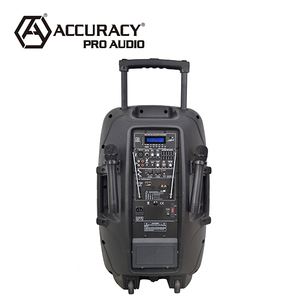 Altavoz profesional con carrito para Dj, PMQ15AMFQ-V2BP-BT de Audio profesional de precisión, 15 pulgadas, armario de plástico Ce, 2 micrófonos VHF - Product Image 6