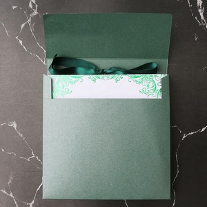 Invitación de caja de lámina verde oscuro de plexiglás transparente de tapa dura de lujo de diseño elegante para eventos de cumpleaños de boda - Product Image 2