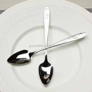 Cuillère de <span class=keywords><strong>pamplemousse</strong></span> d'acier inoxydable d'OEM, cuillères d'acier inoxydable de long manche de 17CM - Product Image 5