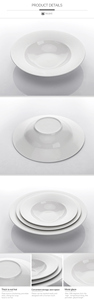 Nouvelle Idée Pur Blanc En Céramique Assiette à Pâtes, Plateau de Fromage Conseil ~ - Product Image 4