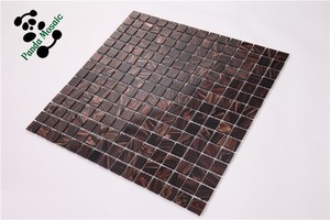 mb SMH06 זול חום emperador כהה עיצוב אריחי קיר סלון פסיפס זכוכית אריחי פסיפס - Product Image 3