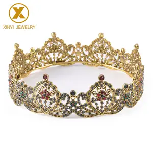 Golden Bridesmaid Headdress Bridal Hair Crown Flower Bride Head Piece For Women Wedding Accessories