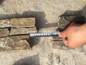 Đá trang trí tự nhiên màu vàng màu be tường gạch Slate xi măng ledgestone với xi măng hoặc sắt lưới trở lại - Product Image 6
