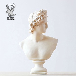 Instock Decorative Resin Figure Apollo Bust with Base Statue for Desktop