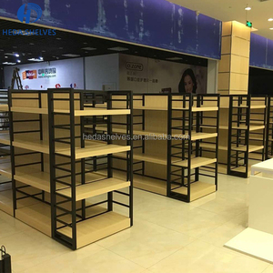 Nhà Thuốc Bằng Gỗ Hiển Thị Rack Metal Gondola Kệ Thiết Kế Cho Cửa Hàng - Product Image 3