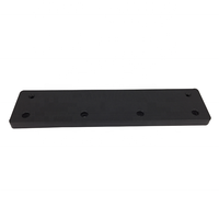 Plaque de fixation rectangulaire en PP noir de haute qualité pour pieds de canapé, accessoires de meubles, pieds en plastique robustes, installation facile pour