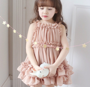 En línea al por mayor diseño encantador fiesta princesa de gasa de los niños vestido de niña - Product Image 1