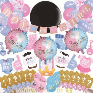 Gender Reveal Balloon Boy o Girl Banner decorazioni Foil e coriandoli palloncini puntelli Cupcake Toppers <span class=keywords><strong>Sticker</strong></span> - Product Image 1