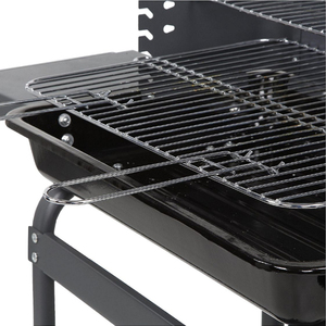 Gril de barbecue à charbon de bois à chariot simple rectangulaire avec dispositif de sécurité à la flamme et construction en acier - Product Image 4