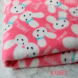 Yüksek kaliteli tavşan flanel polar kumaş battaniye için