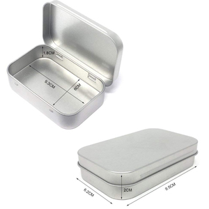 Tùy Chỉnh Thiết Kế Thanh Lịch Hình Chữ Nhật Tins Kim Loại Bản Lề Hộp Thiếc Hộp Kim Loại - Product Image 4