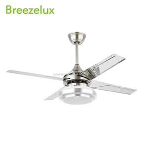 Interior pantalla <span class=keywords><strong>Lisa</strong></span> retro silencioso ventilador de techo lámpara de acero inoxidable - Product Image 2