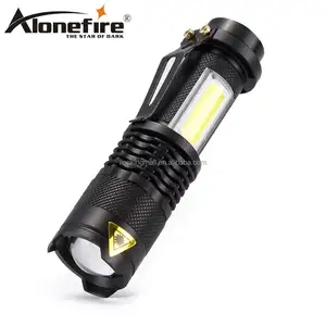 Aleefire-Mini linterna LED COB SK68 XPE Q5, portátil, para trabajo, Camping, senderismo, lectura, niños, linterna de iluminación, batería AA