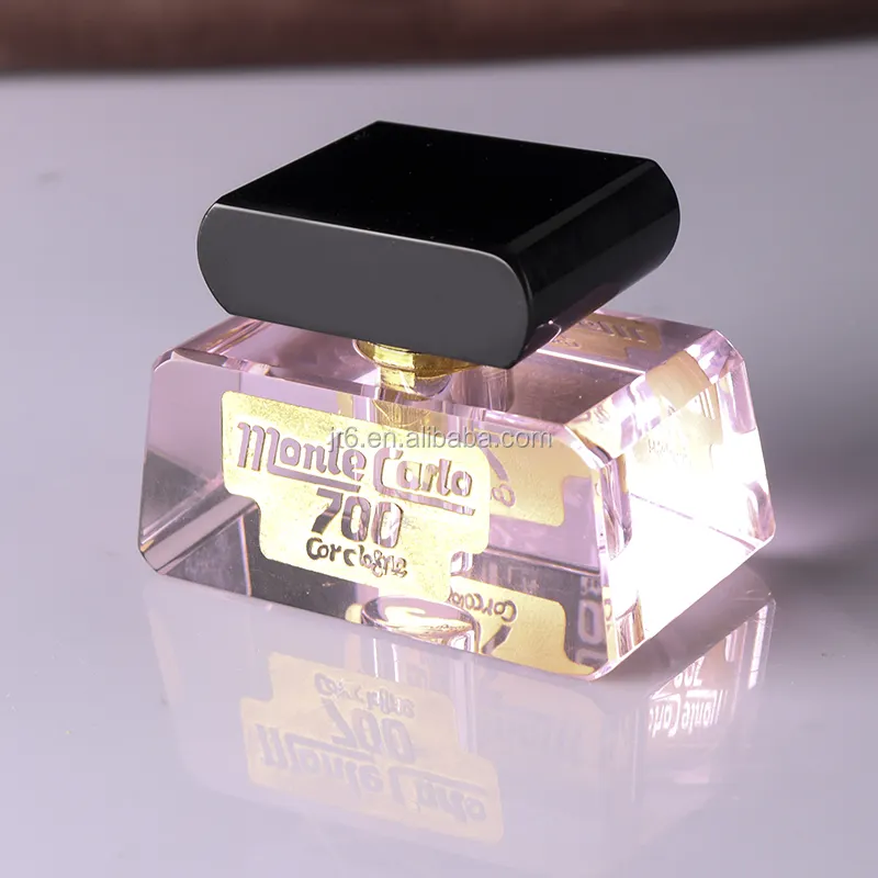 Garrafas de perfume femininas 5 ml, frascos rosa vazios de cristal